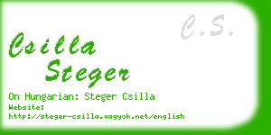 csilla steger business card